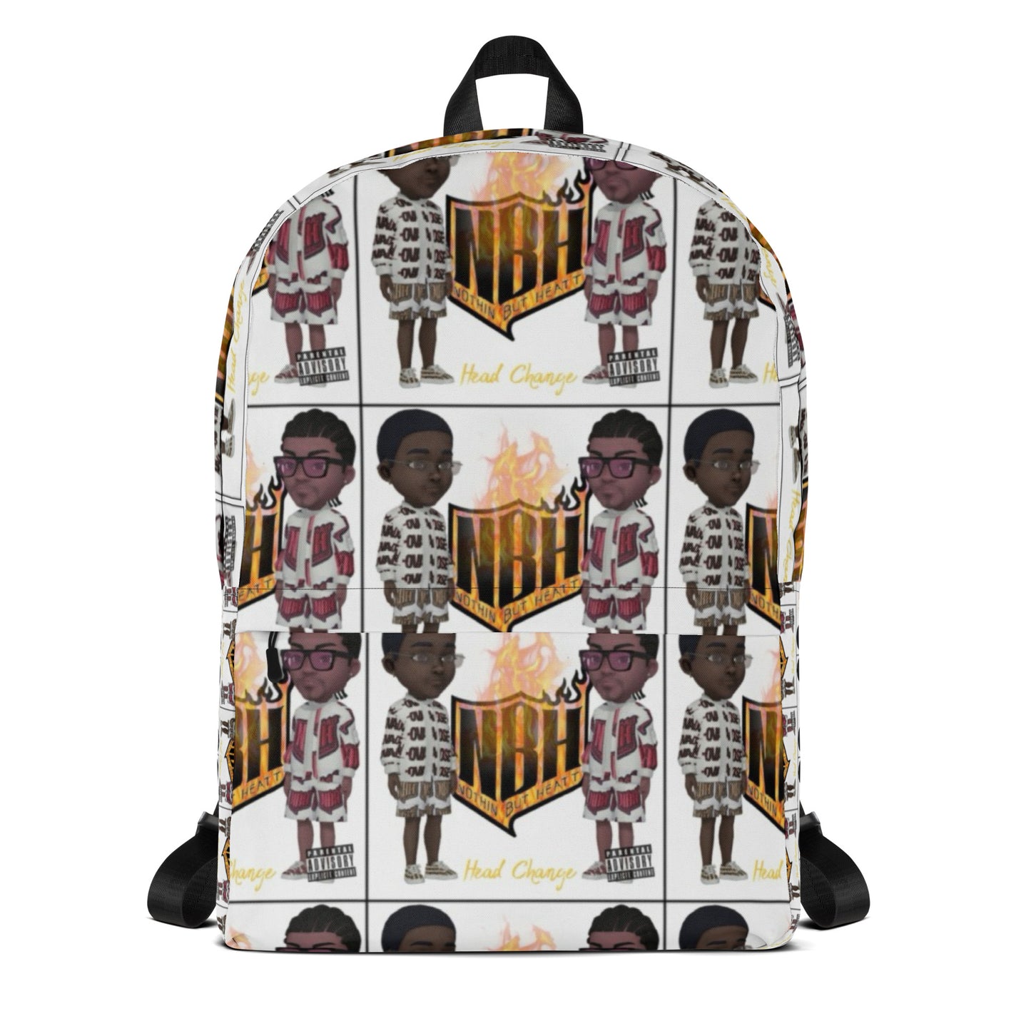 NBH Head Change All over print designer Backpack