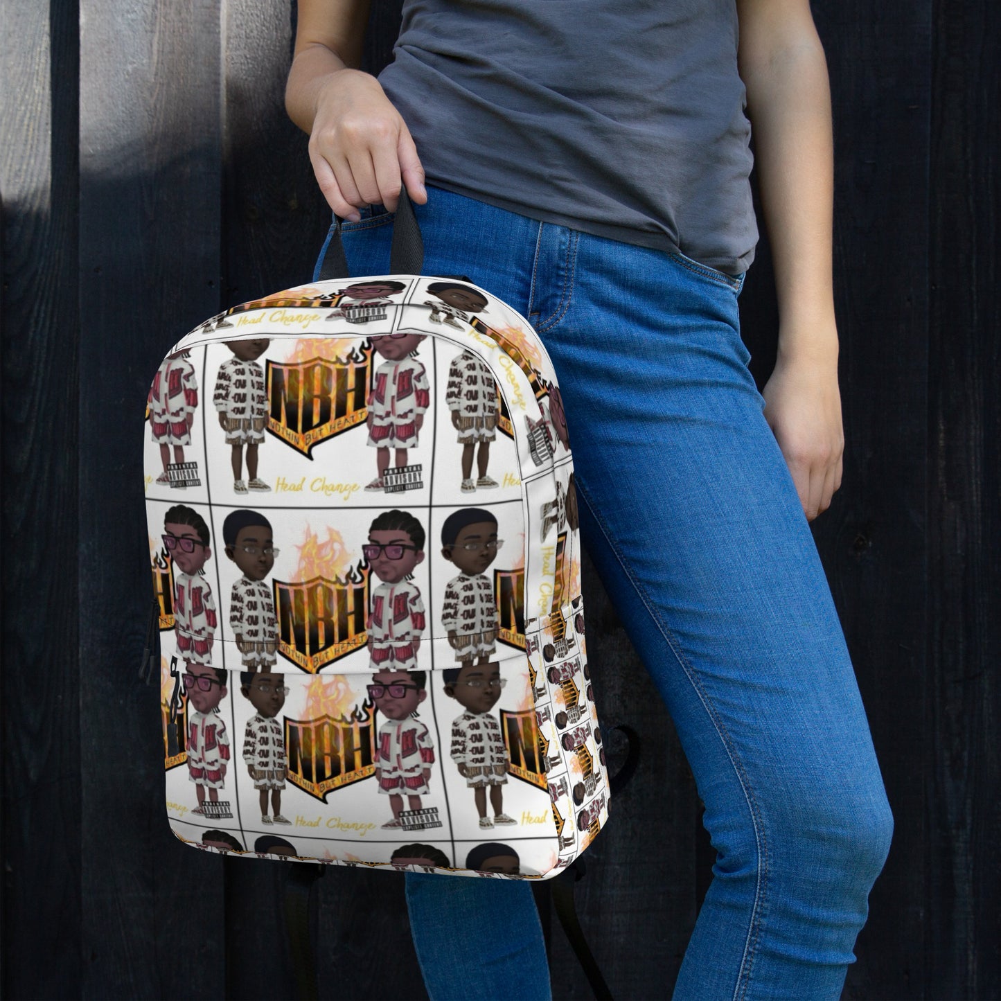 NBH Head Change All over print designer Backpack