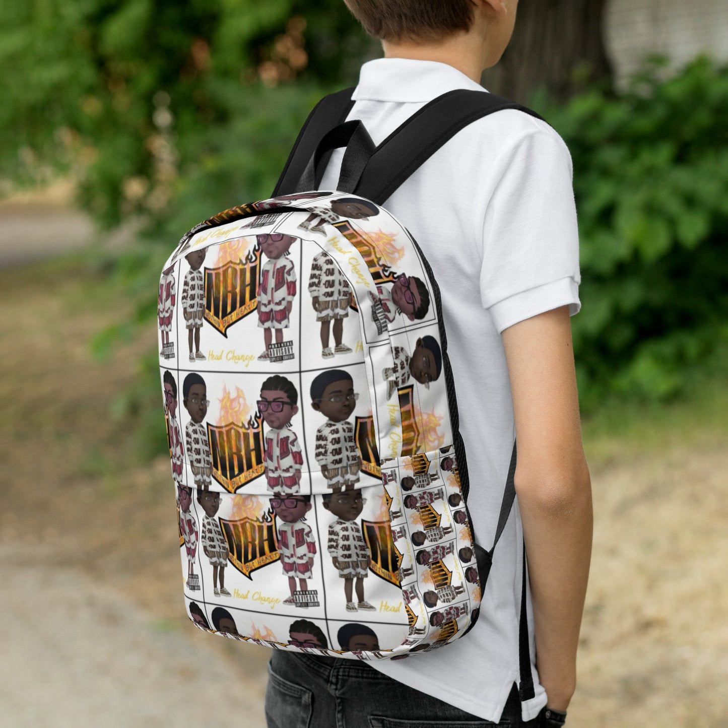 NBH Head Change All over print designer Backpack