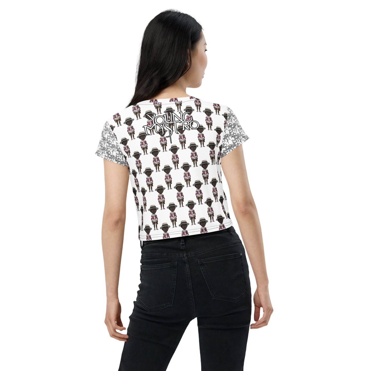 Young Mystro All-Over Print Crop Tee