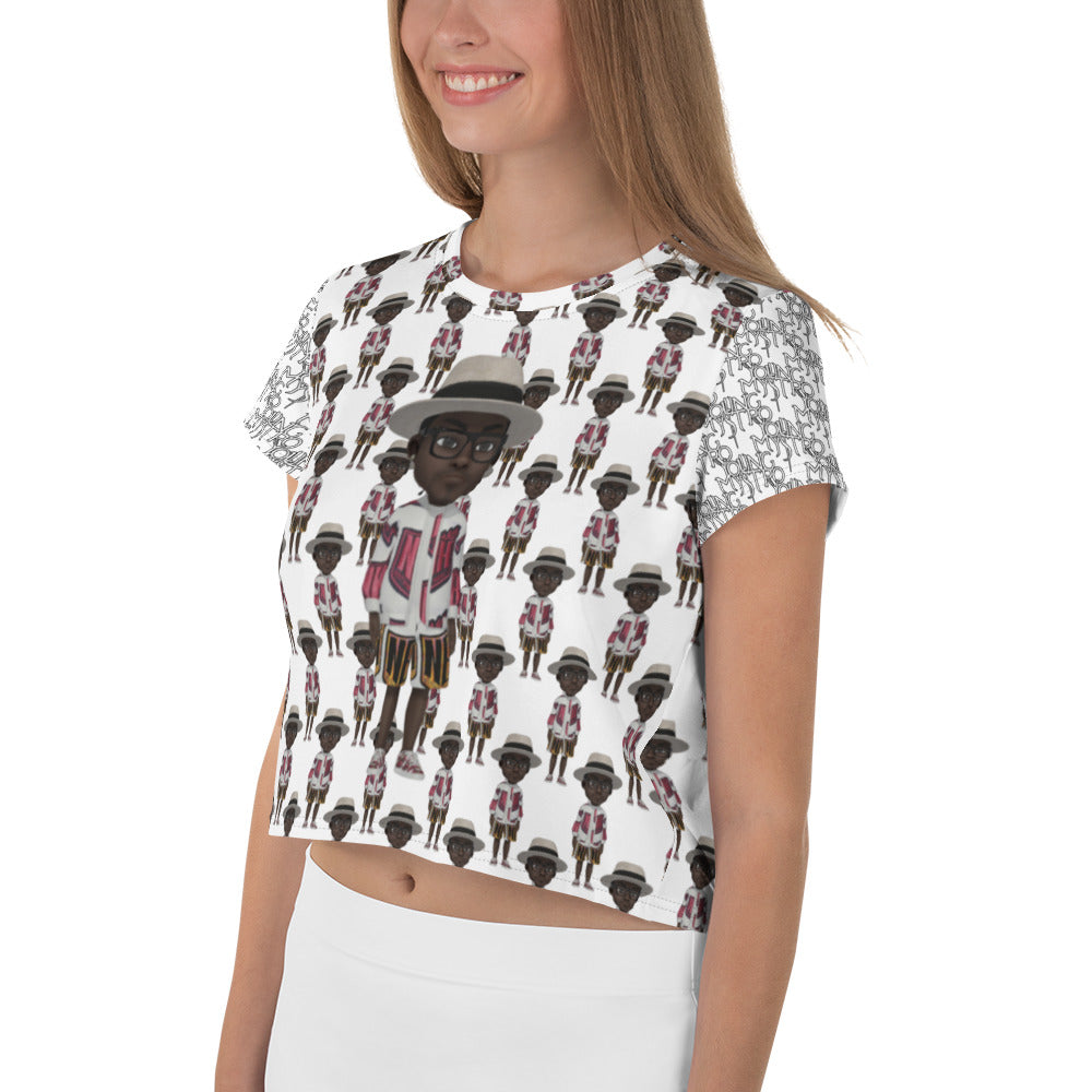 Young Mystro All-Over Print Crop Tee
