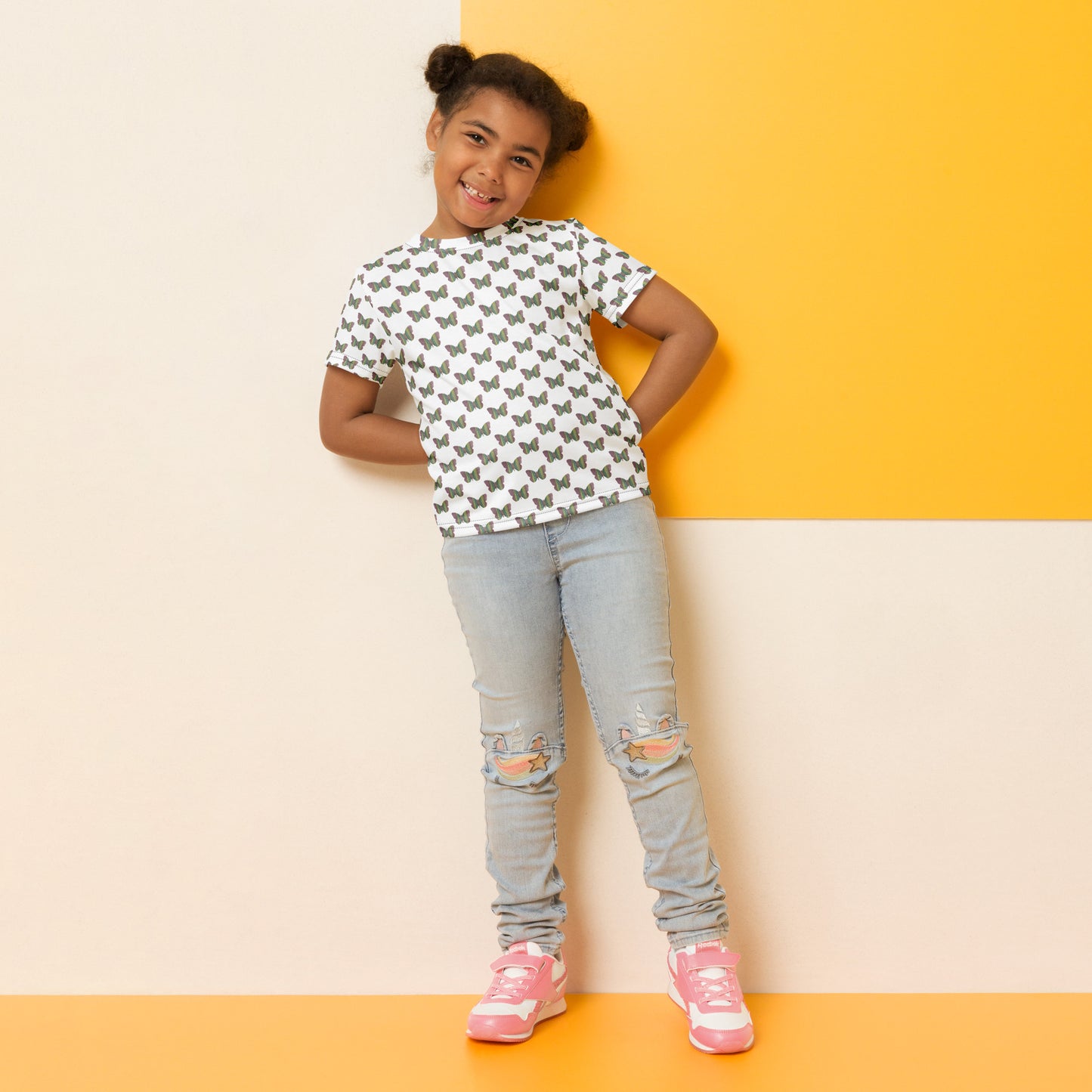 Butterfly by Mia N. Kids crew neck t-shirt