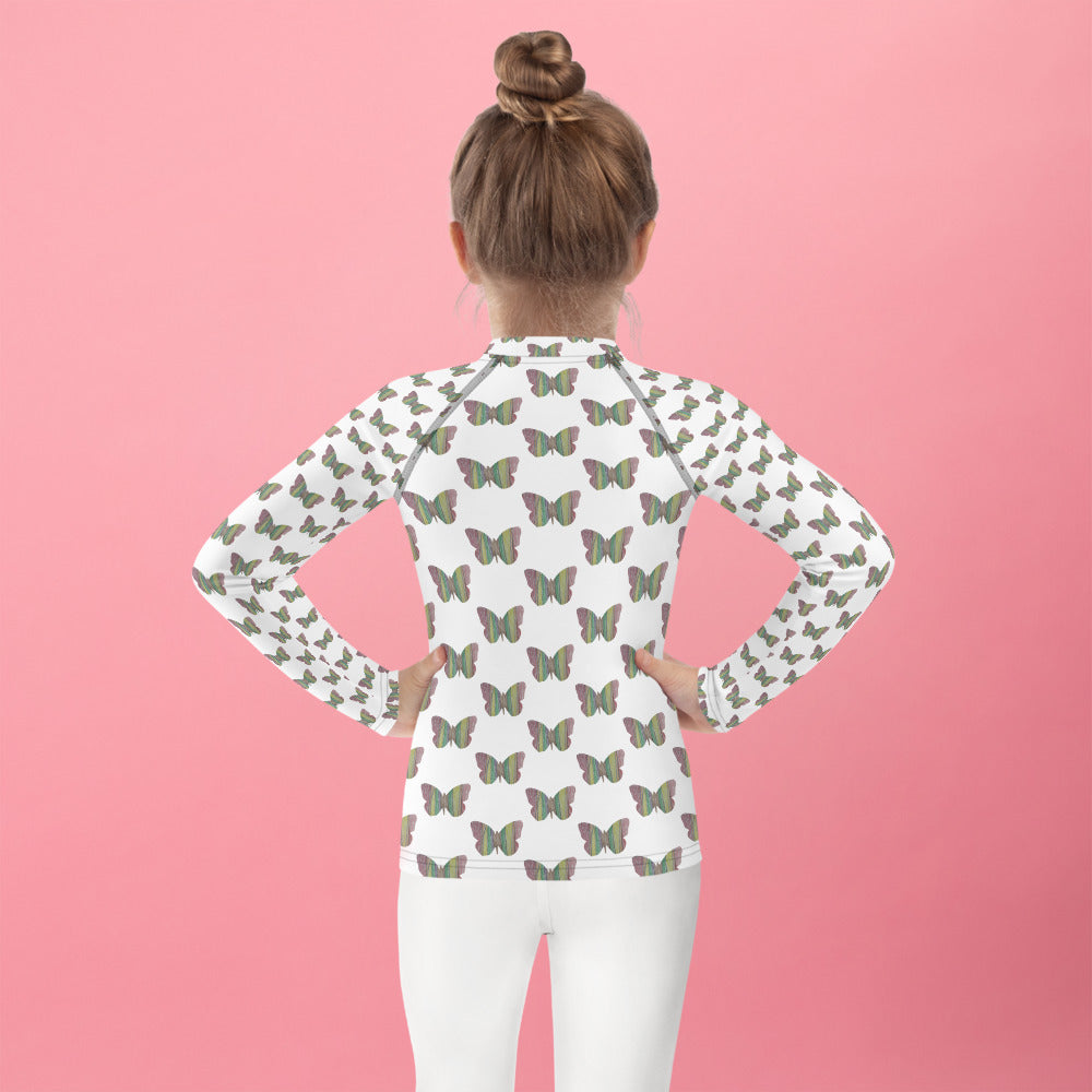 Butterfly by Mia N. Kids Rash Guard