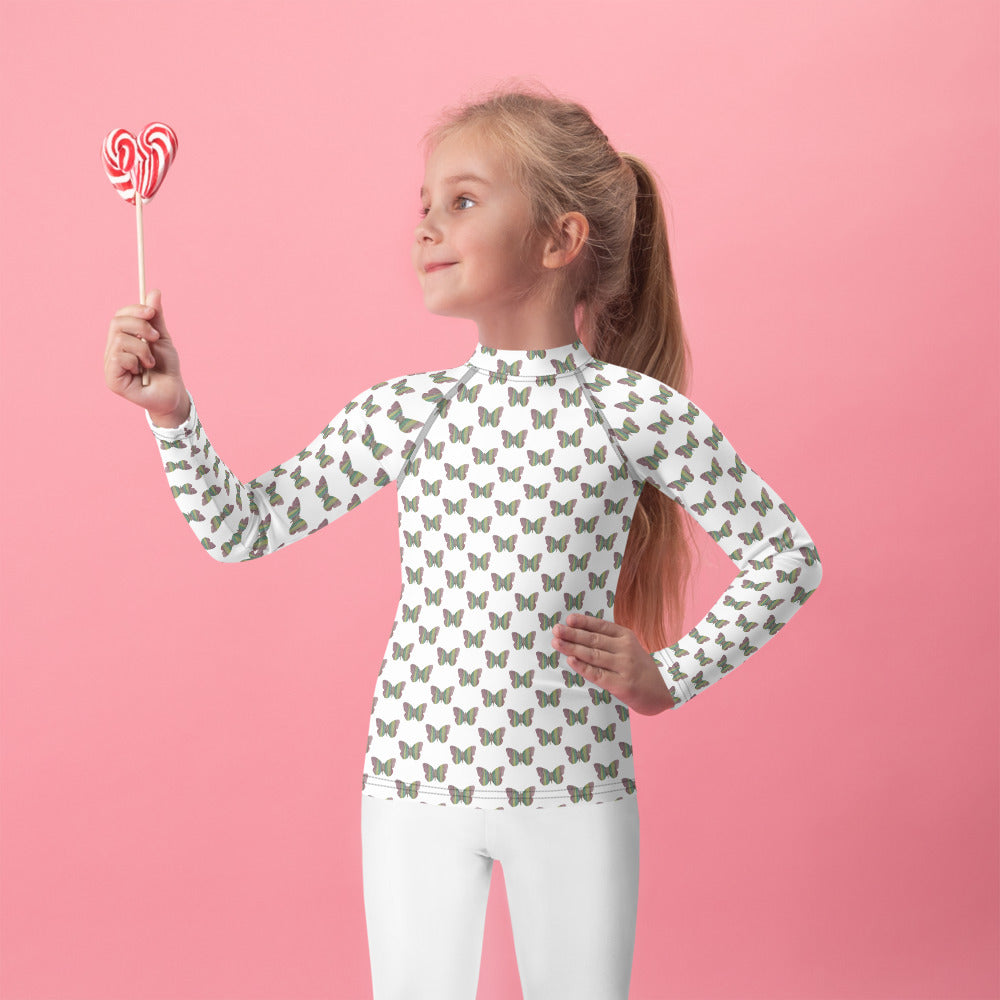 Butterfly by Mia N. Kids Rash Guard