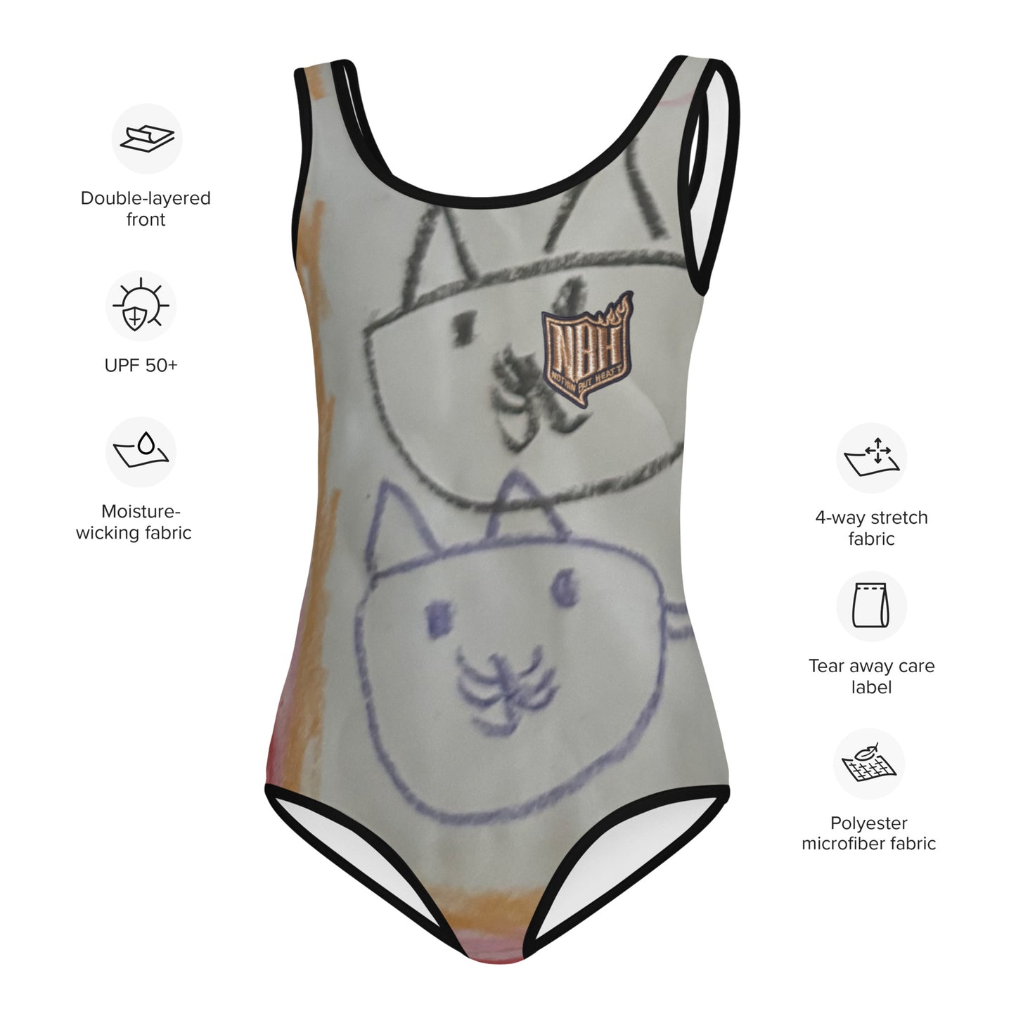 Mia N. All-Over Print Kids Swimsuit