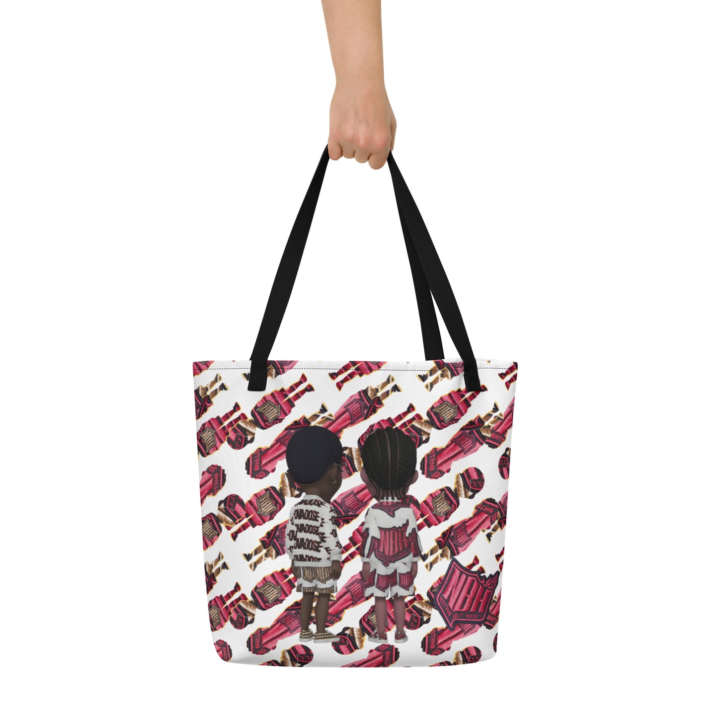 NBH All-Over Print Large Tote Bag