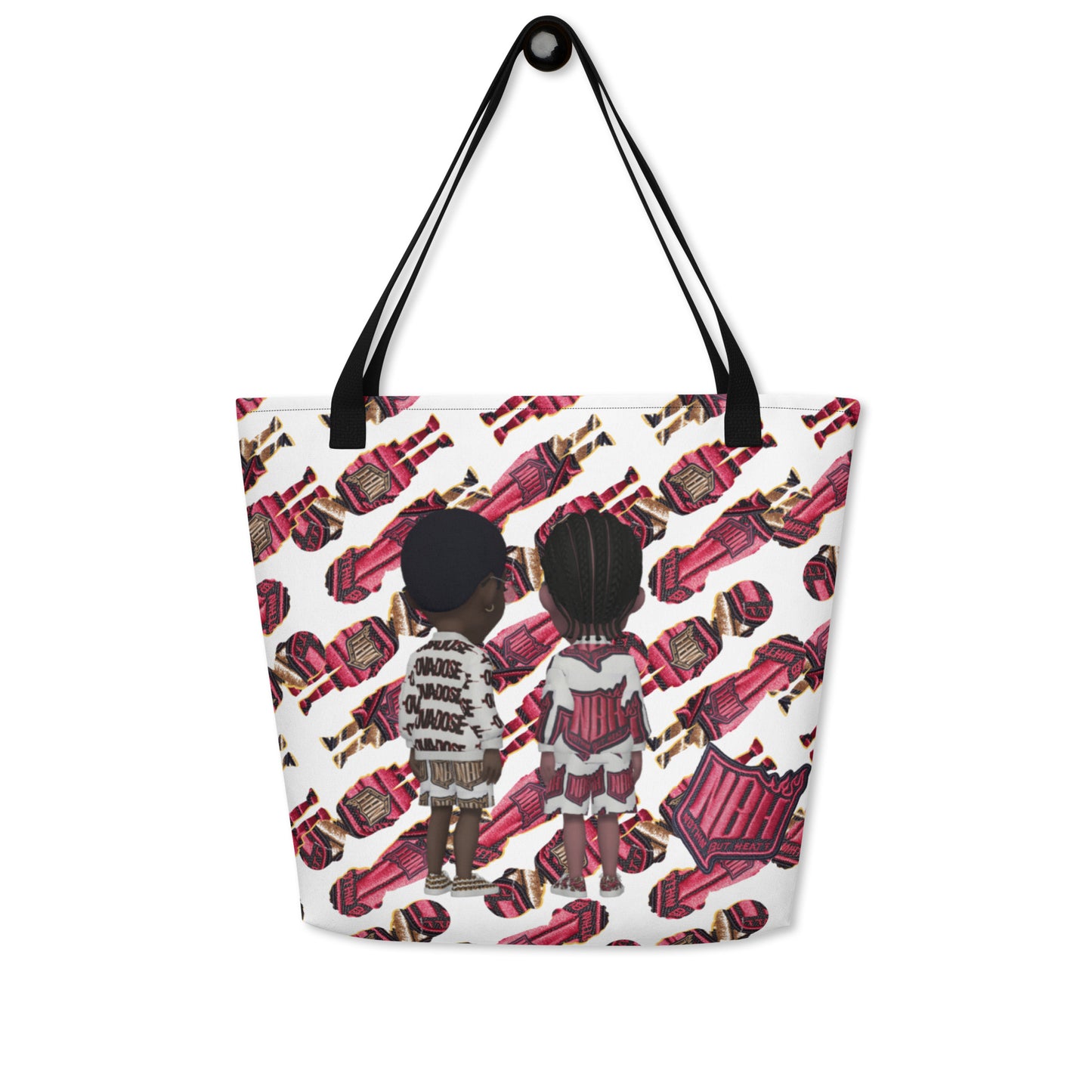 NBH All-Over Print Large Tote Bag