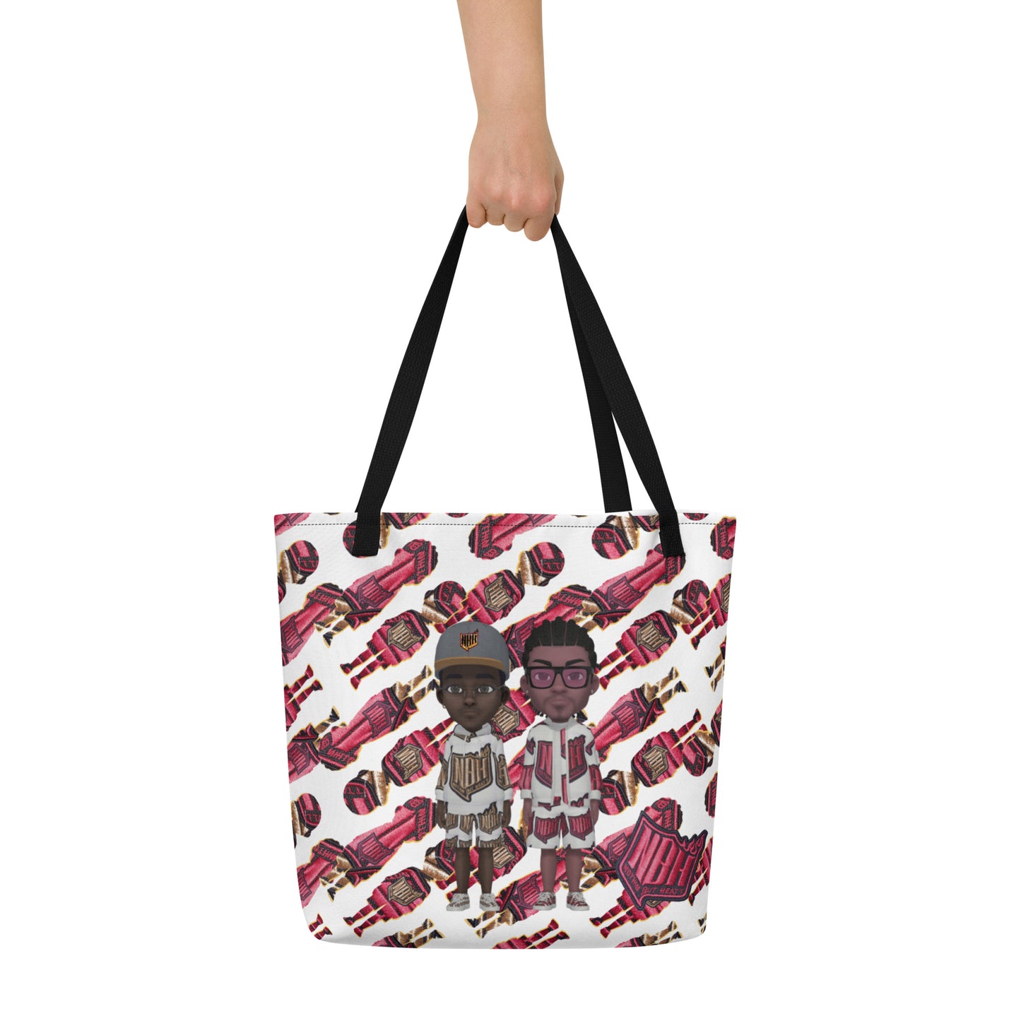 NBH All-Over Print Large Tote Bag