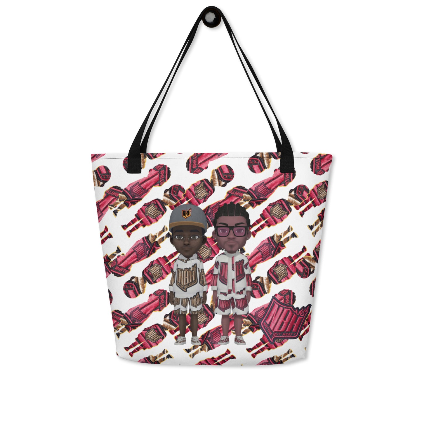 NBH All-Over Print Large Tote Bag