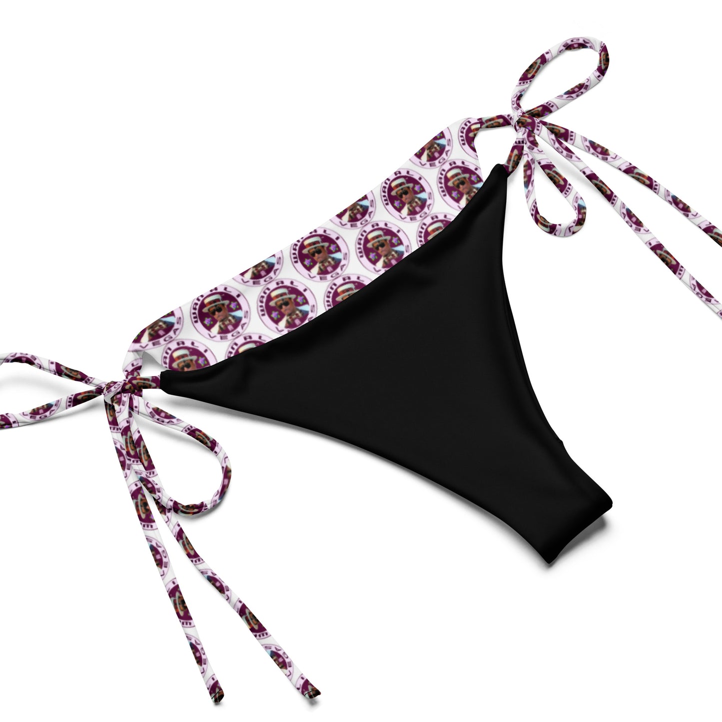 Wan Ali Vegas Designer All-over print recycled string bikini