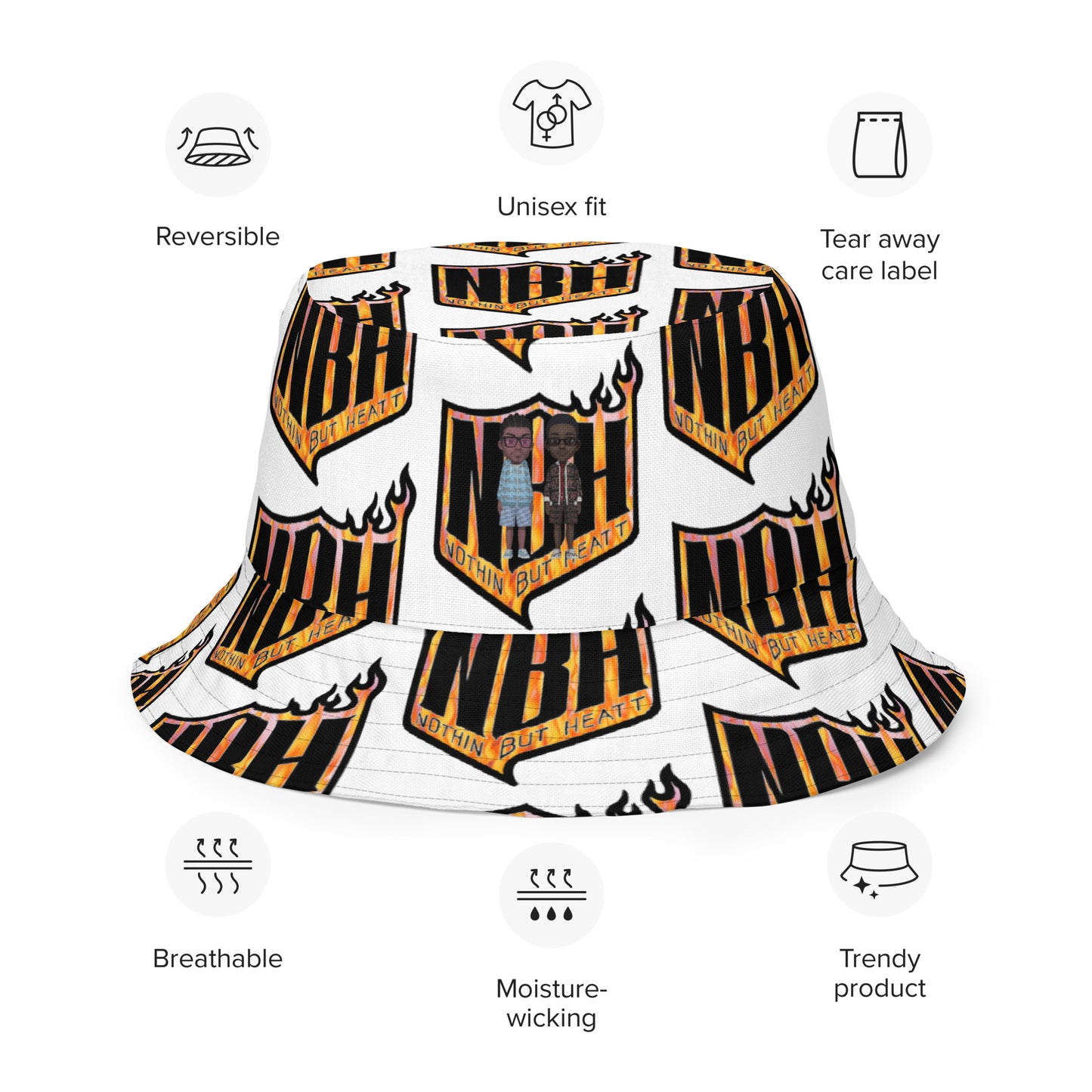 Ride With Heatt Reversible bucket hat
