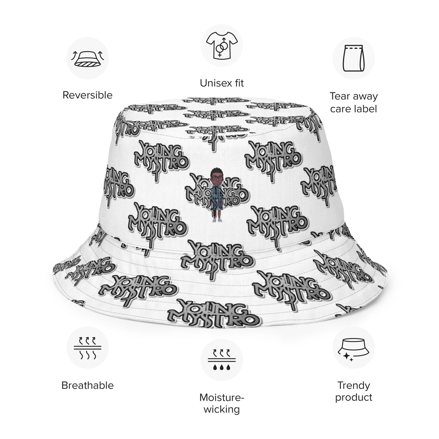 Young Mystro Reversible bucket hat