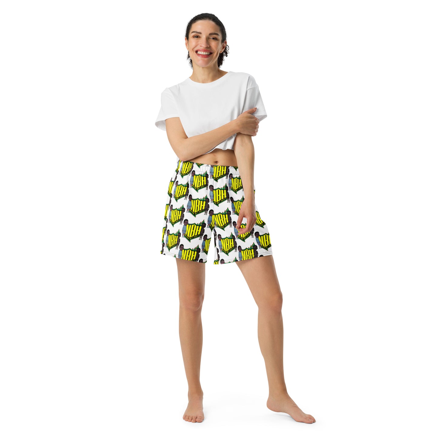 NBH All-Over Print Unisex Athletic Long Shorts