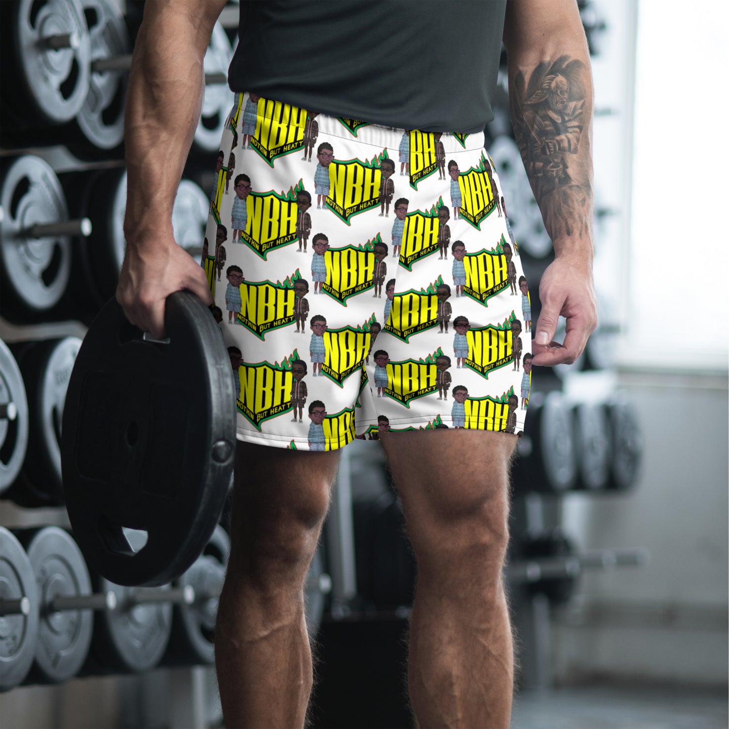 NBH All-Over Print Unisex Athletic Long Shorts