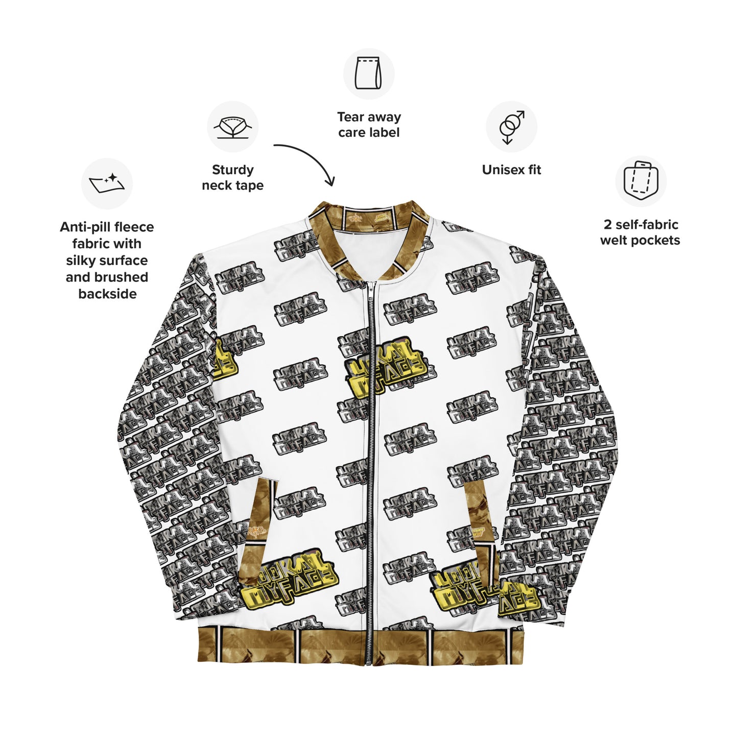 Look at my face Unisex Bomber Jacket