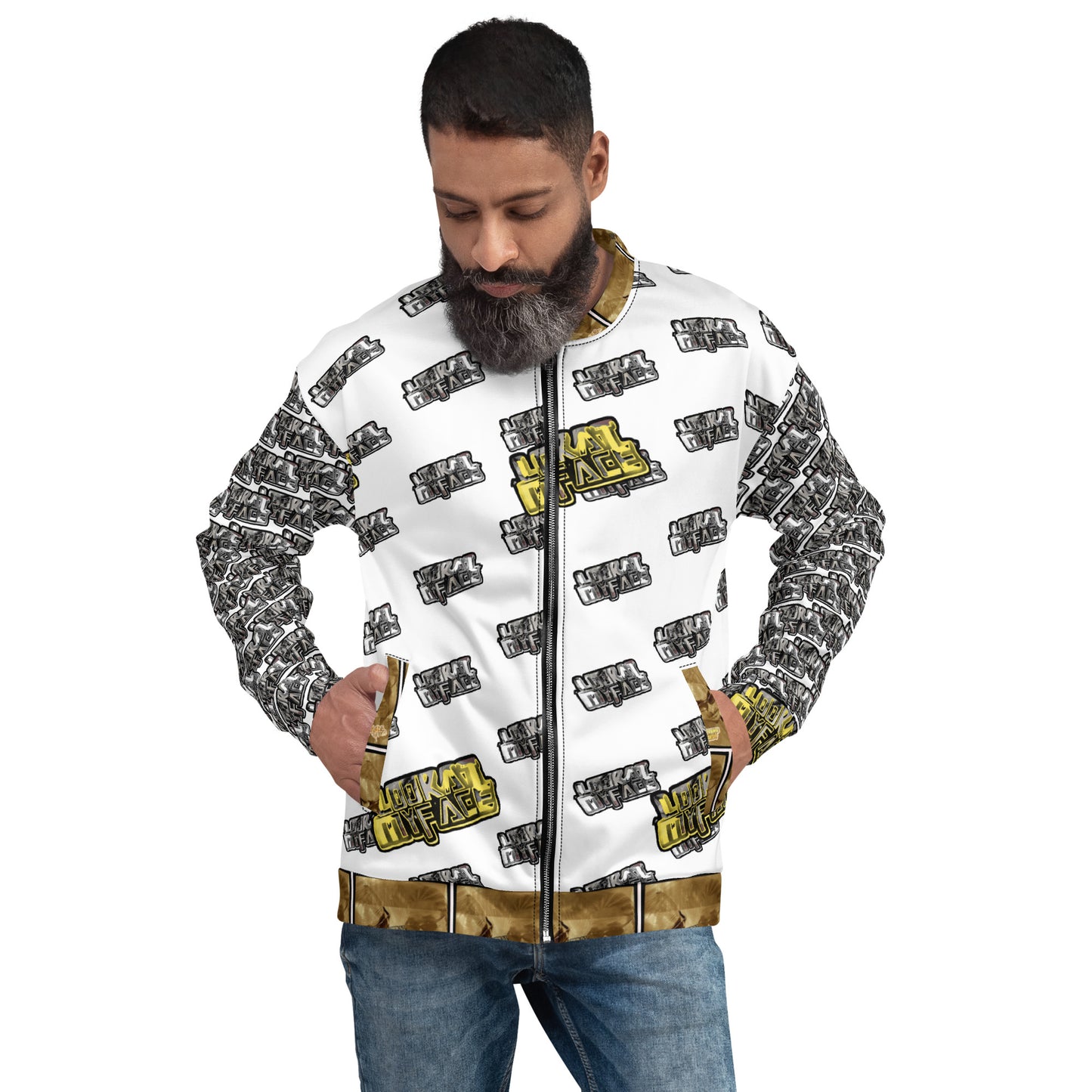 Look at my face Unisex Bomber Jacket
