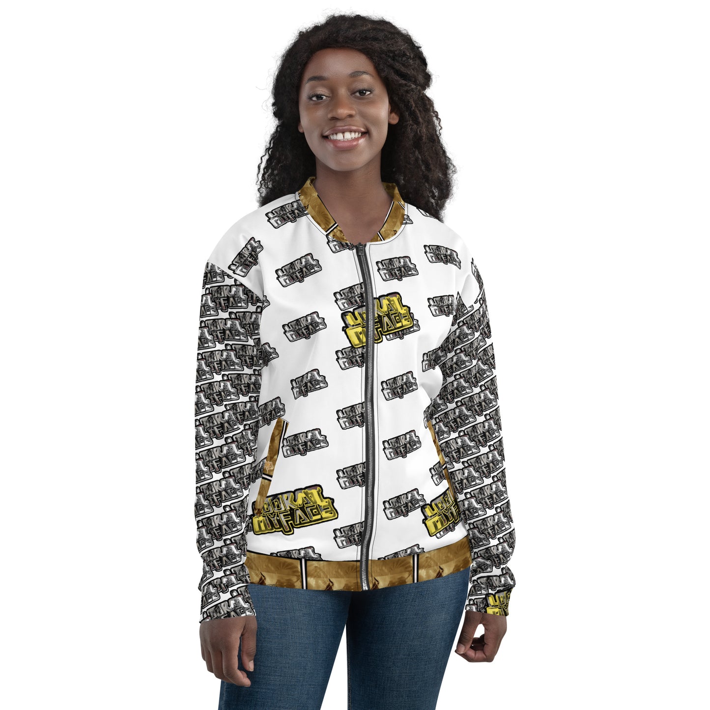Look at my face Unisex Bomber Jacket
