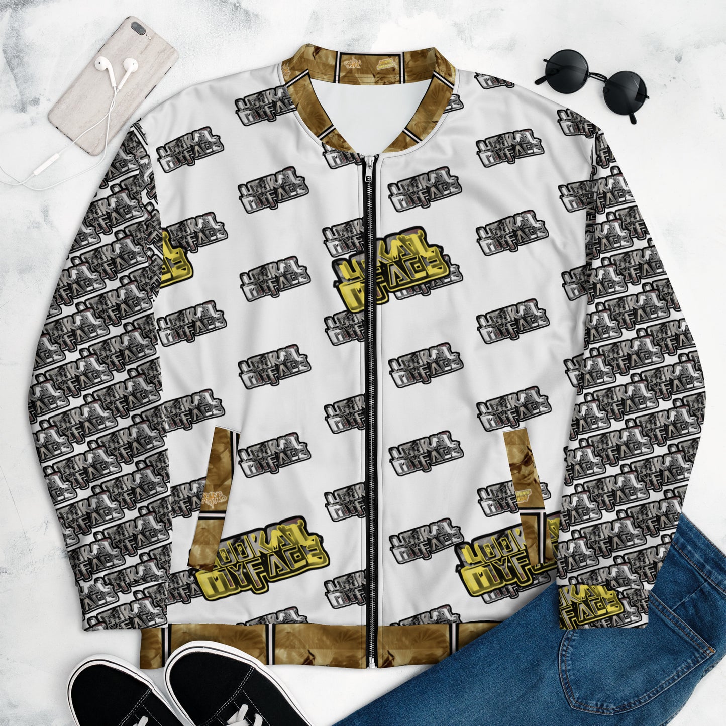 Look at my face Unisex Bomber Jacket