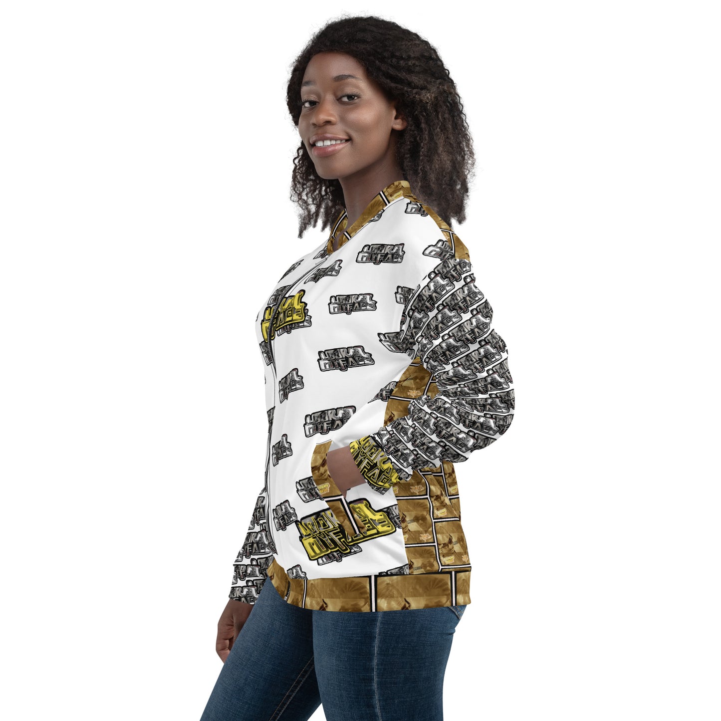 Look at my face Unisex Bomber Jacket