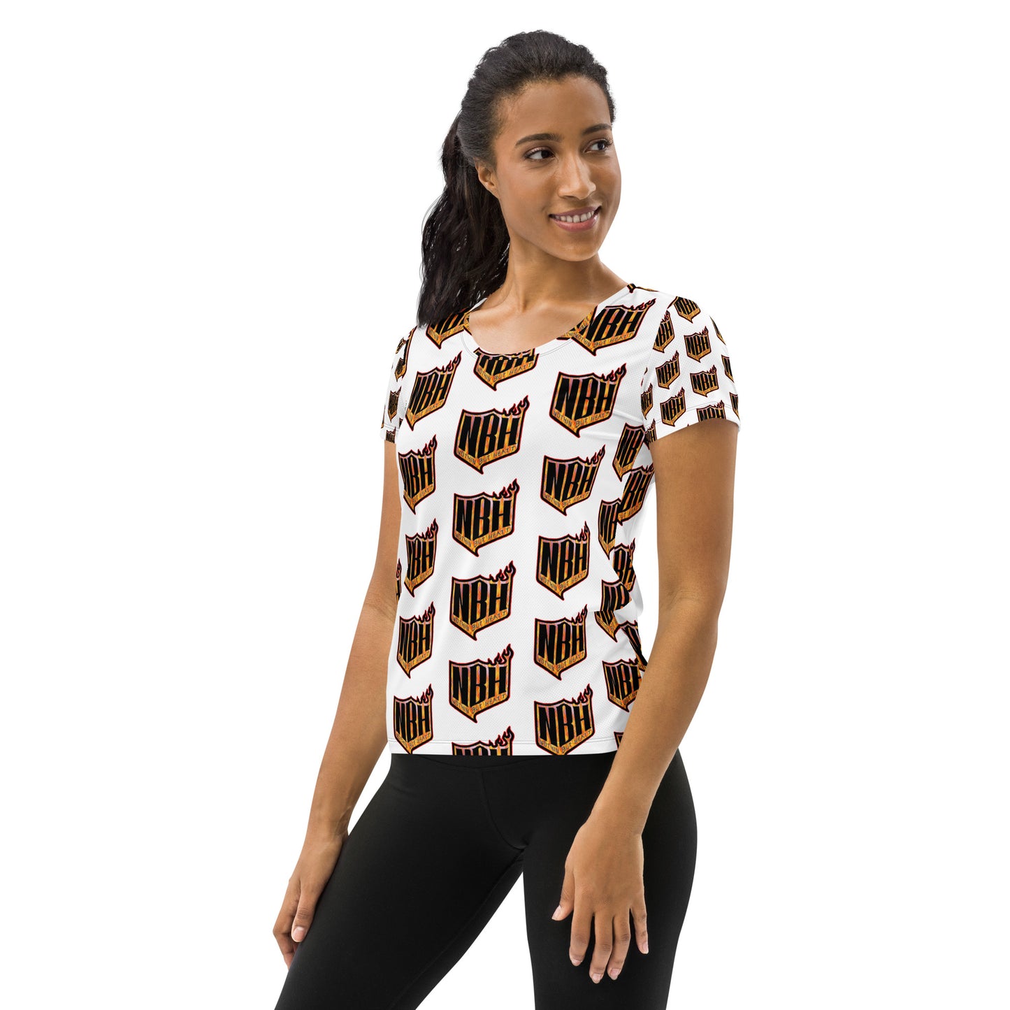 NBH The Heatt All-Over Print Women's Athletic T-shirt