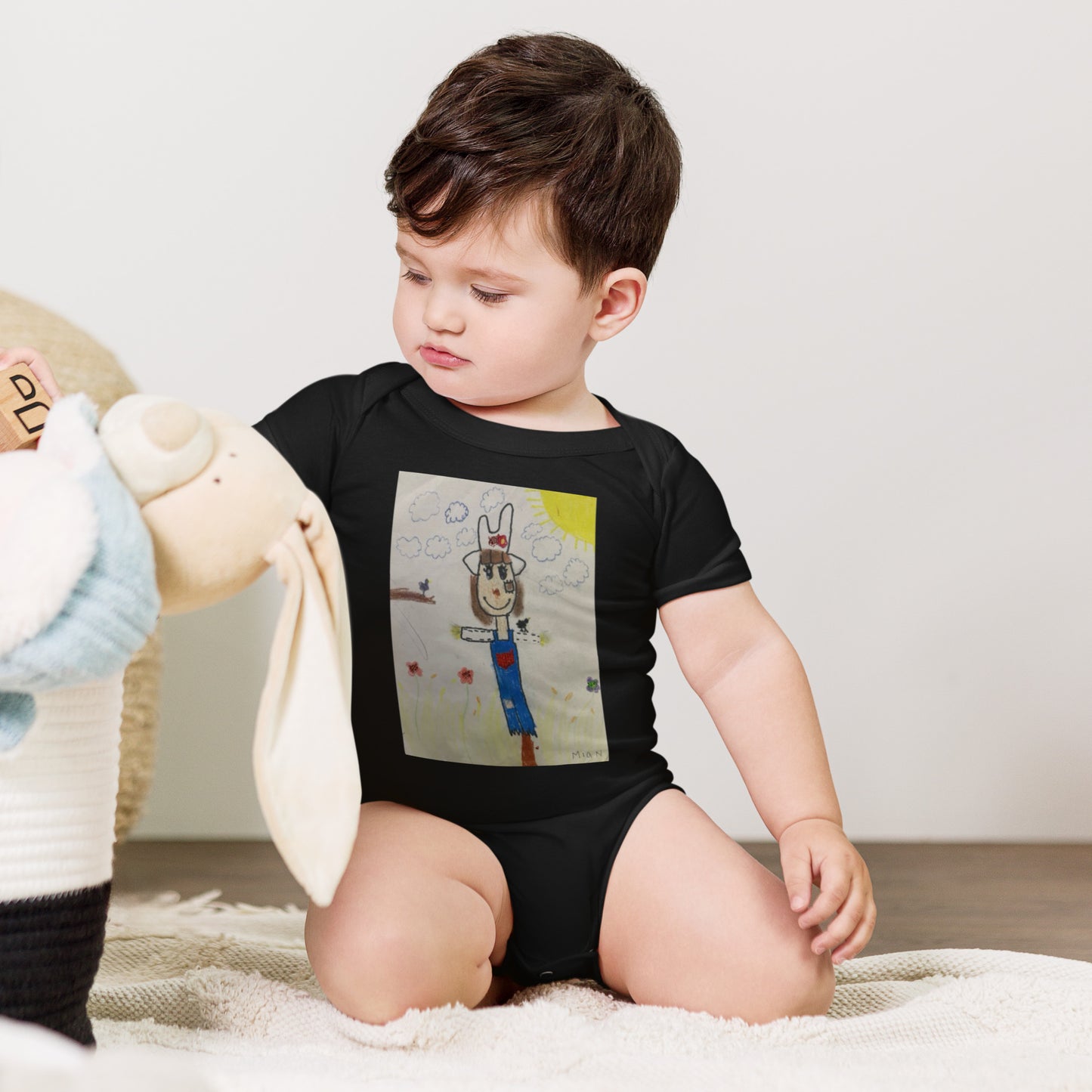 Not so scary crow Baby short sleeve one piece