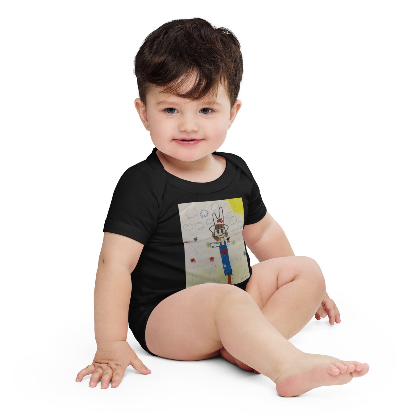 Not so scary crow Baby short sleeve one piece