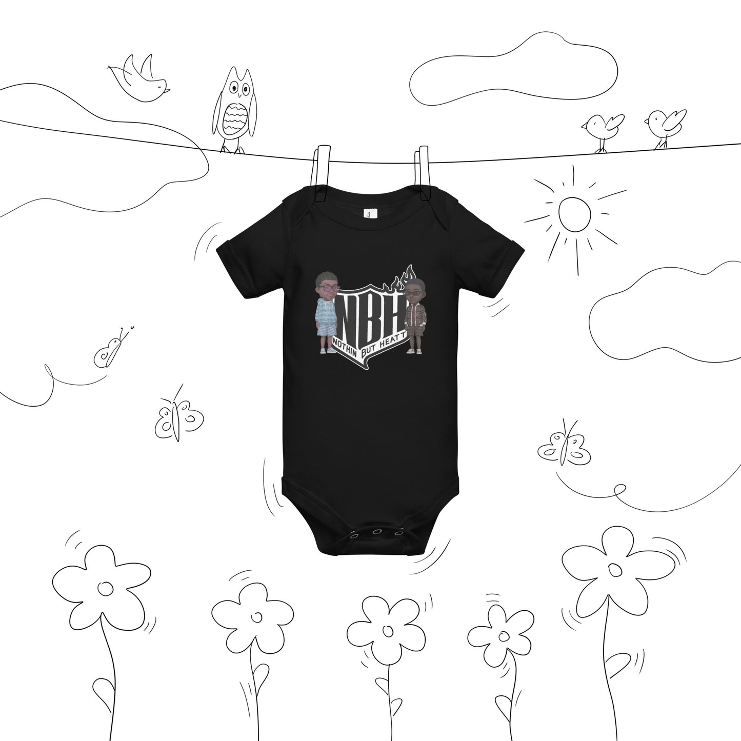 NBH Cartoon character Baby short sleeve one piece
