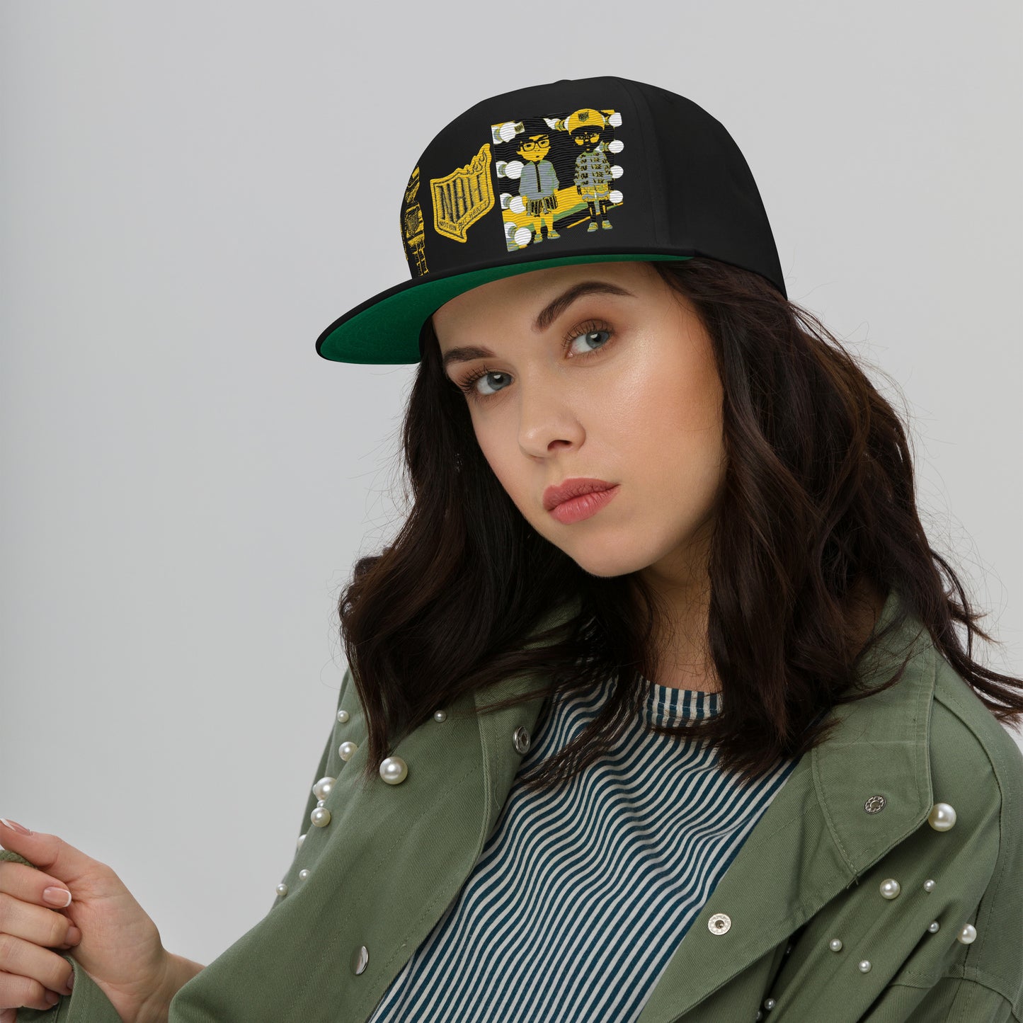NBH Block Material Flat Bill Cap