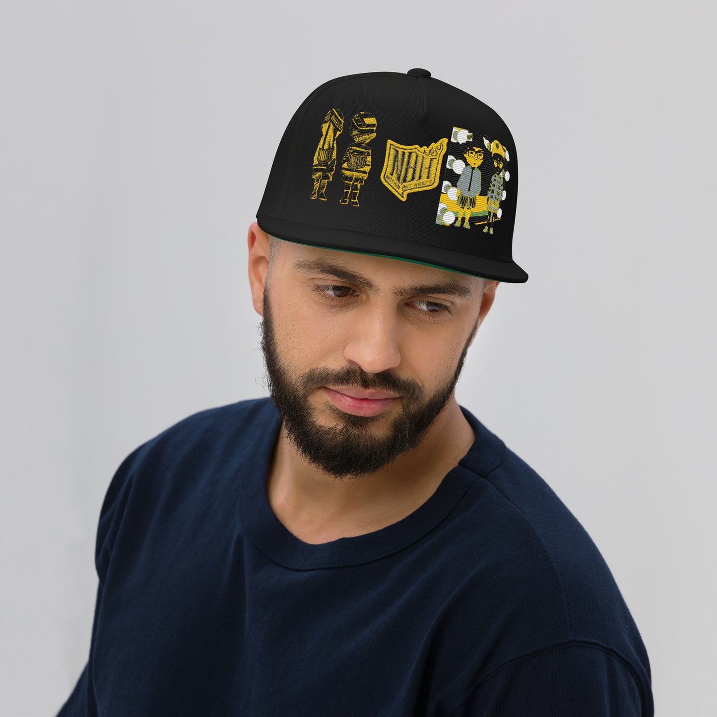NBH Block Material Flat Bill Cap