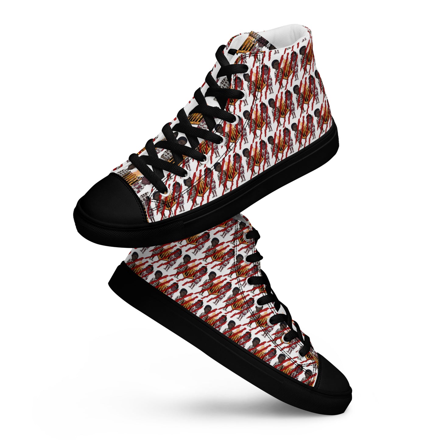 NBH all over print Men’s high top canvas shoes