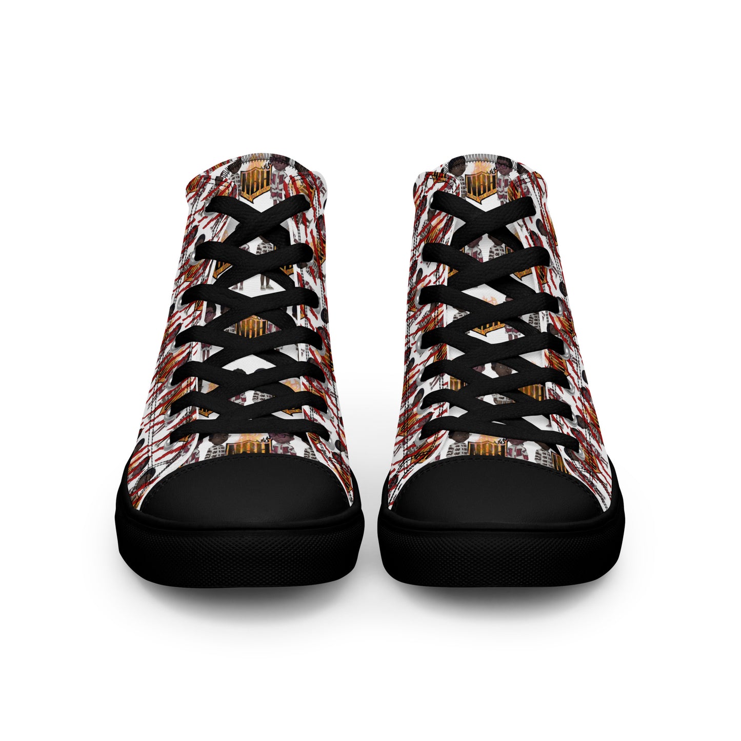 NBH all over print Men’s high top canvas shoes