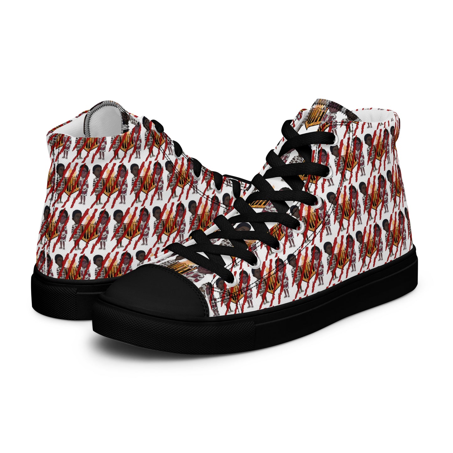 NBH all over print Men’s high top canvas shoes