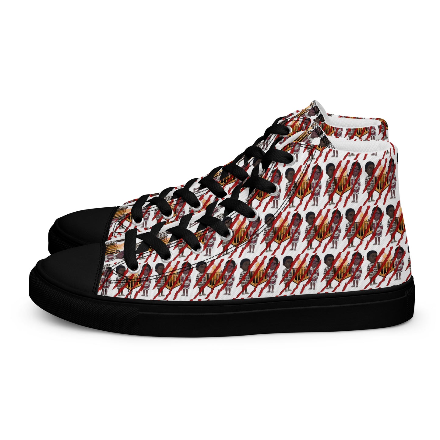 NBH all over print Men’s high top canvas shoes