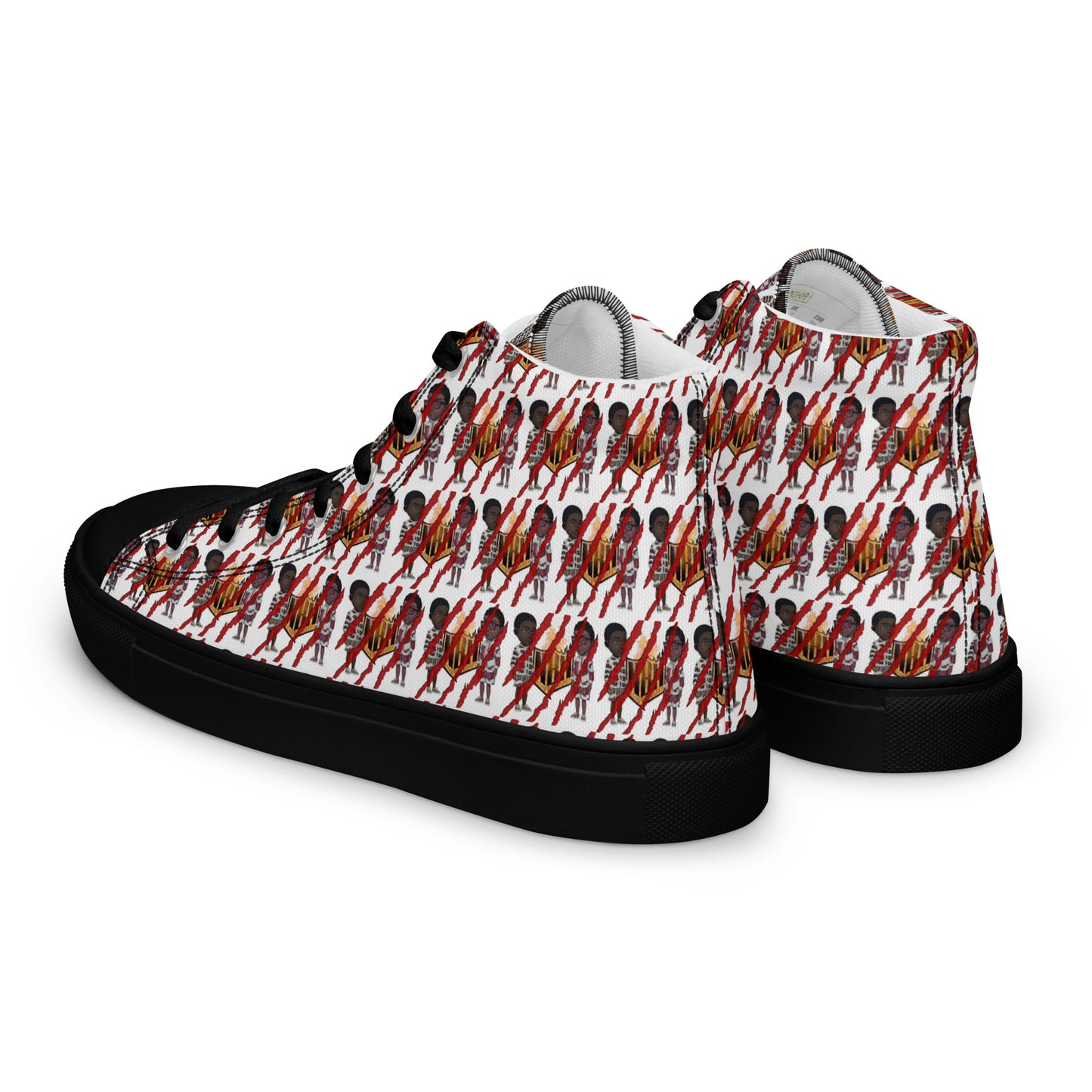 NBH all over print Men’s high top canvas shoes