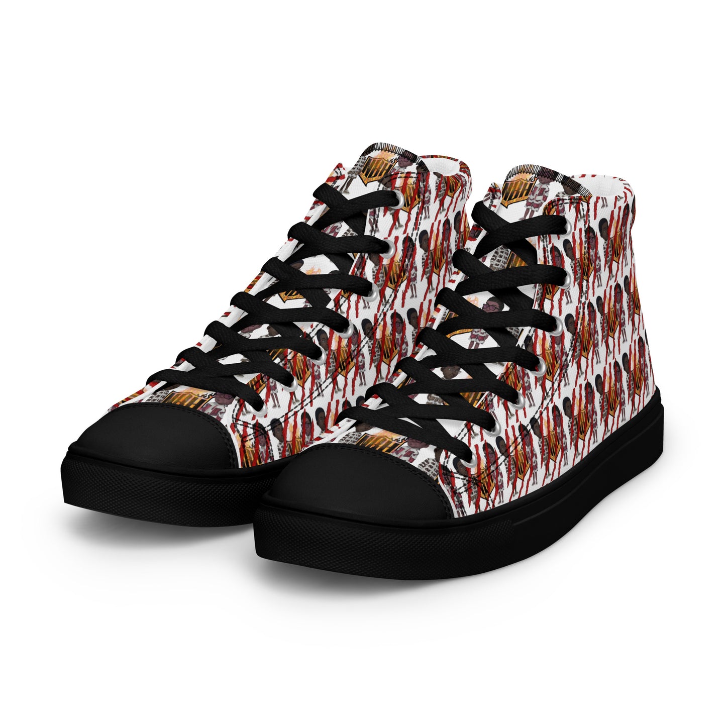 NBH all over print Men’s high top canvas shoes