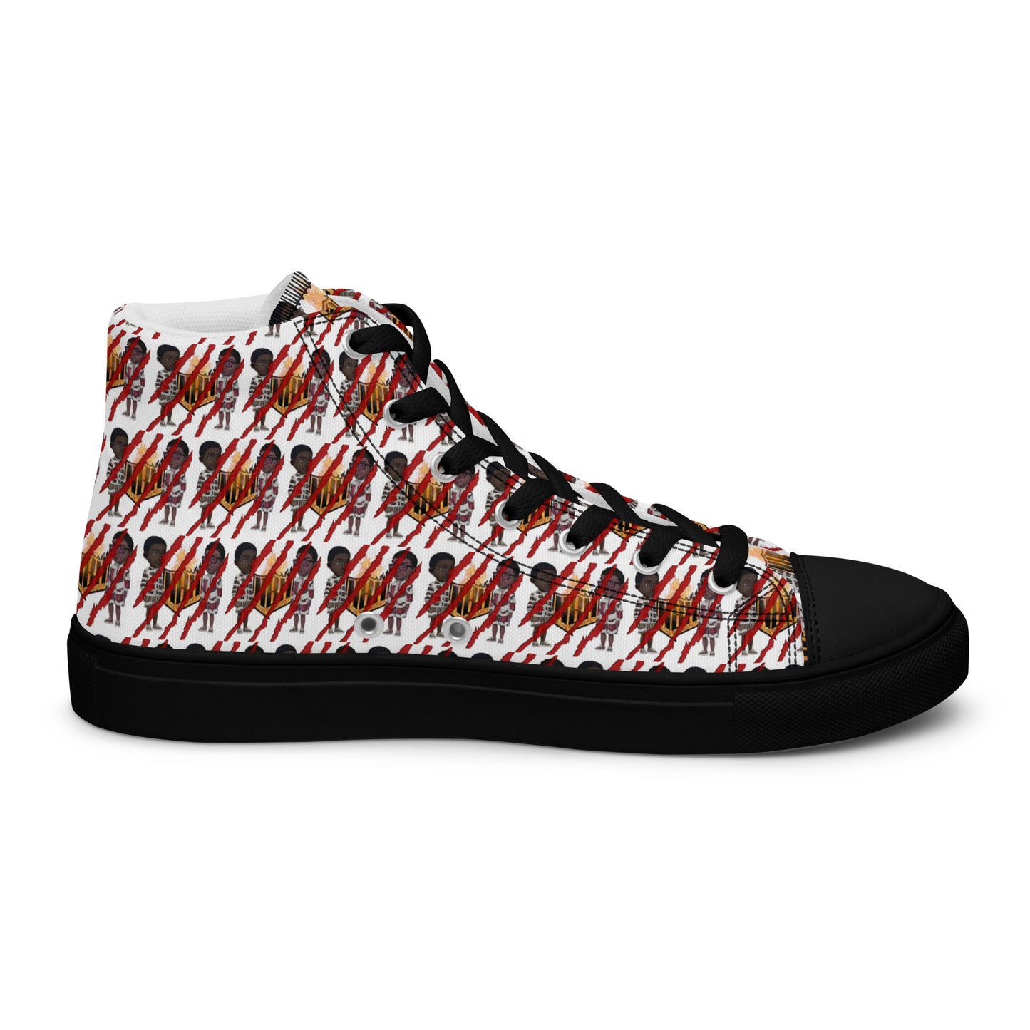 NBH all over print Men’s high top canvas shoes