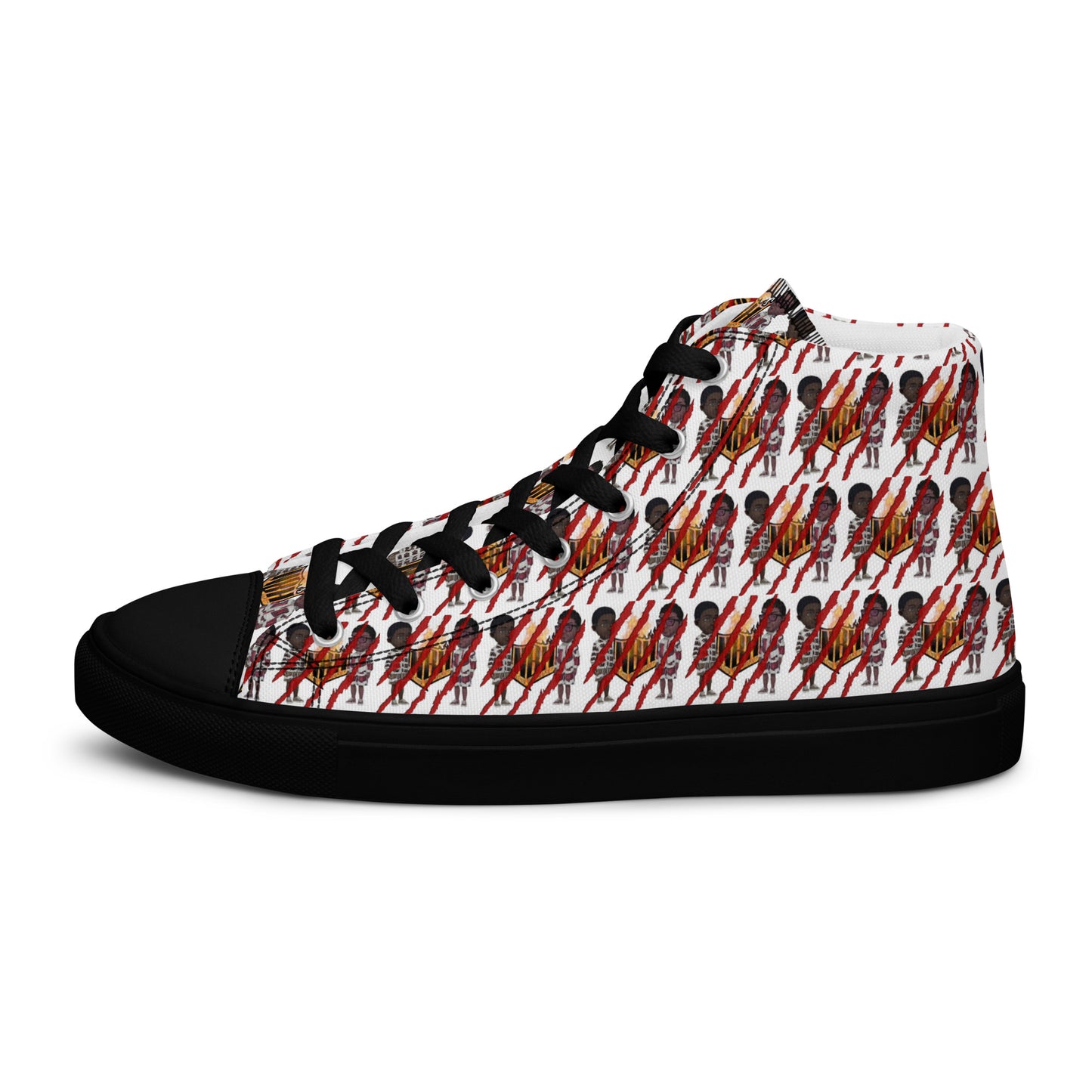 NBH all over print Men’s high top canvas shoes