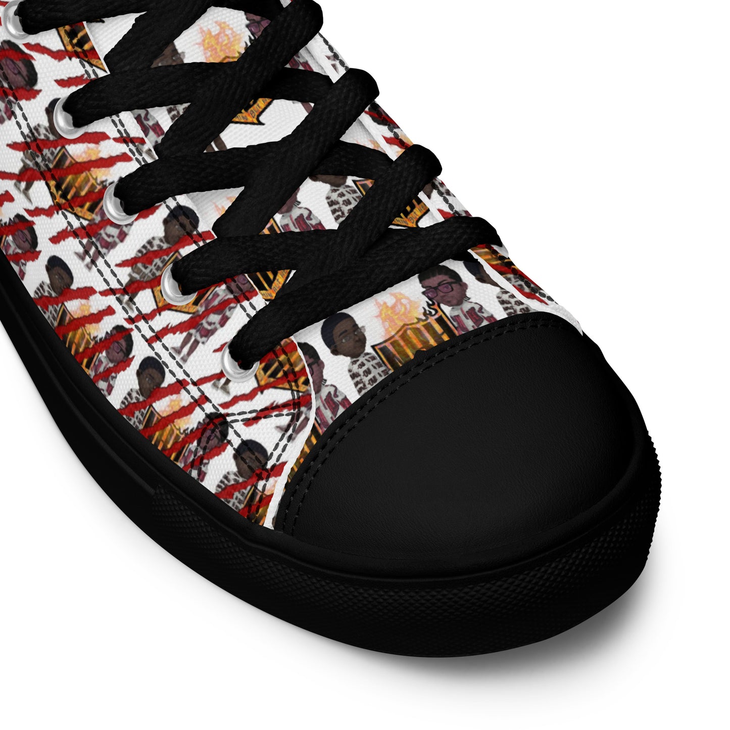 NBH all over print Men’s high top canvas shoes