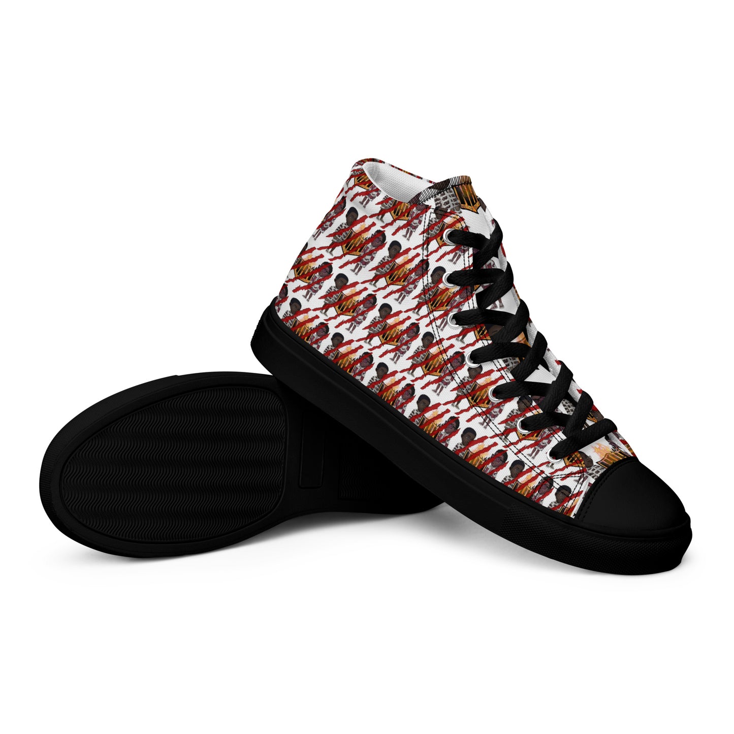 NBH all over print Men’s high top canvas shoes