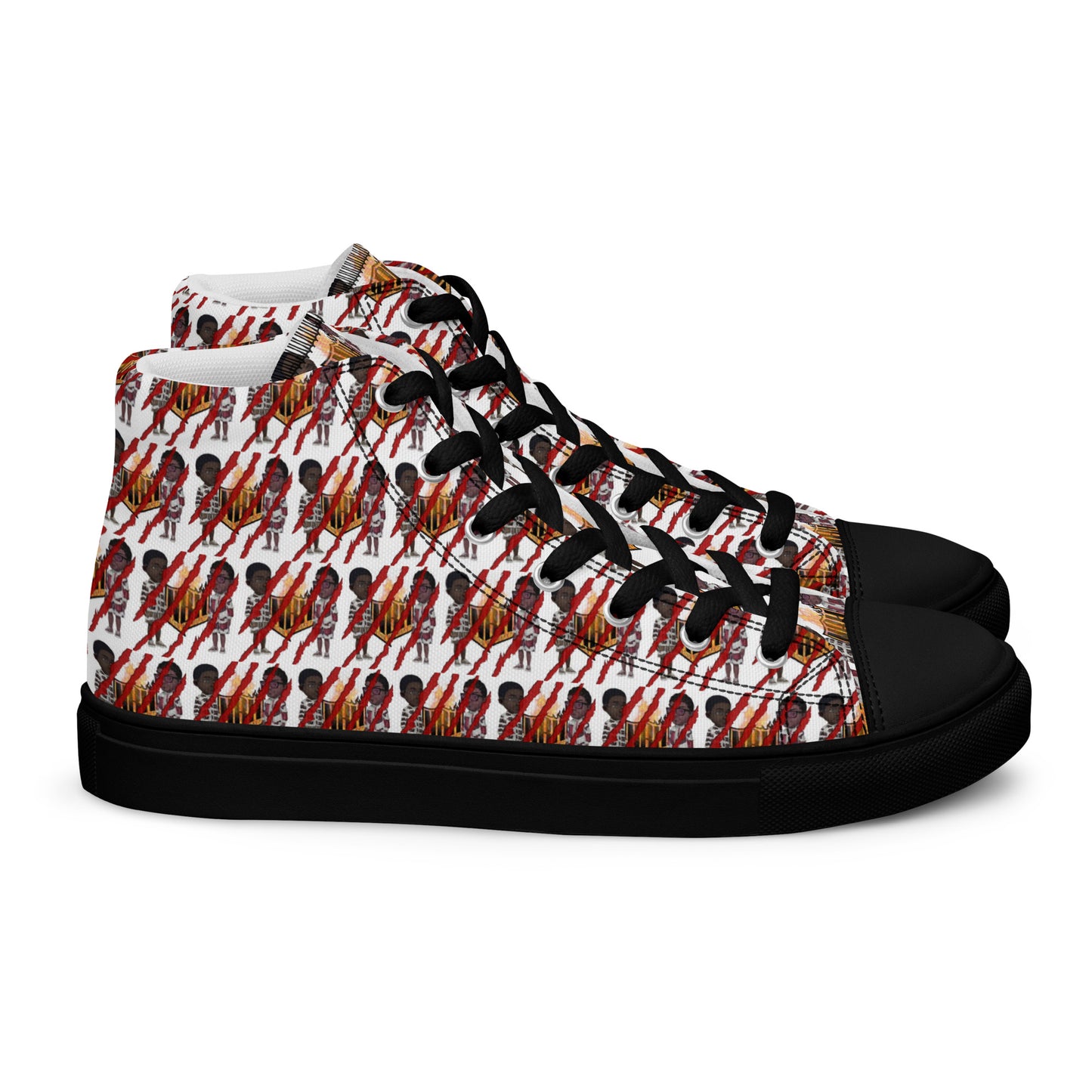 NBH all over print Men’s high top canvas shoes