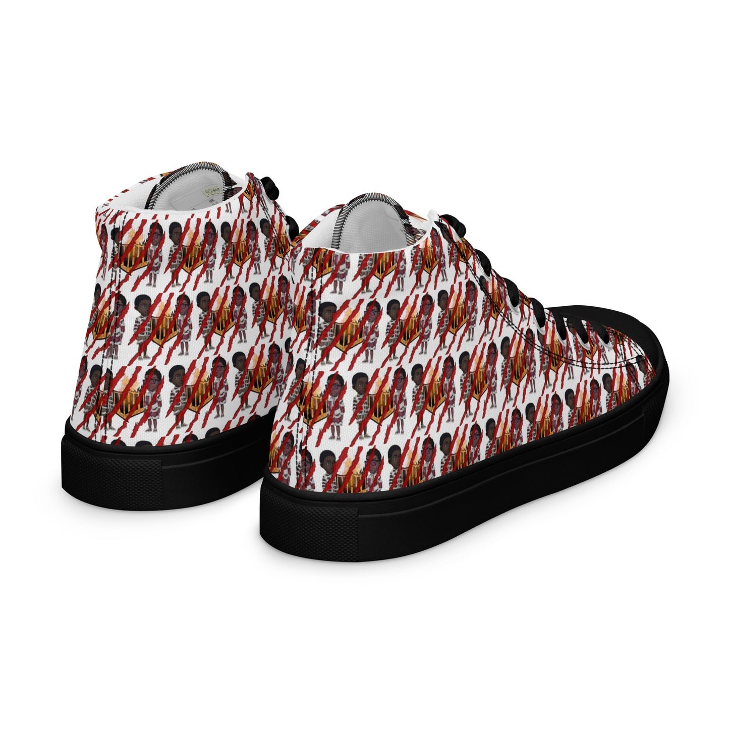 NBH all over print Men’s high top canvas shoes