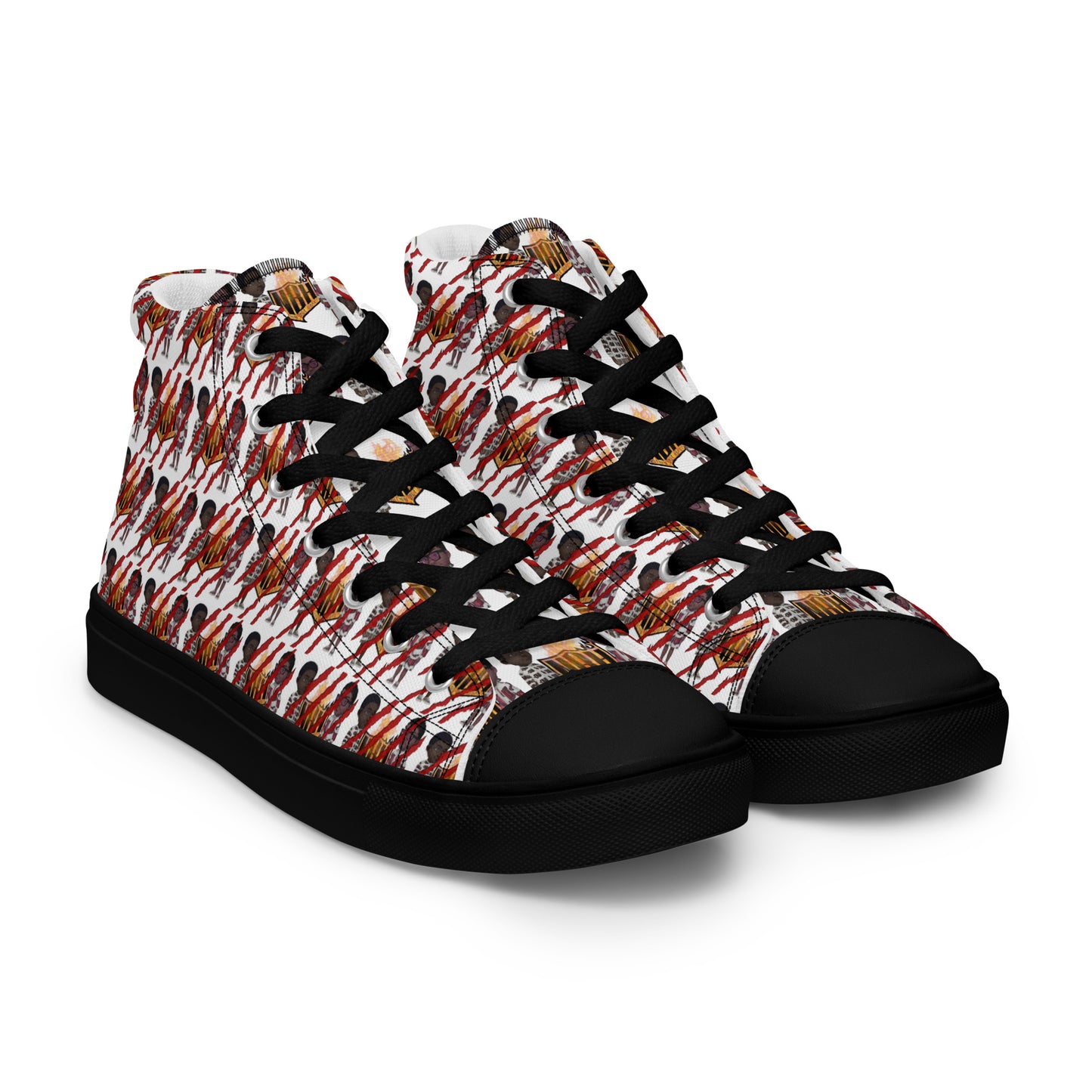 NBH all over print Men’s high top canvas shoes