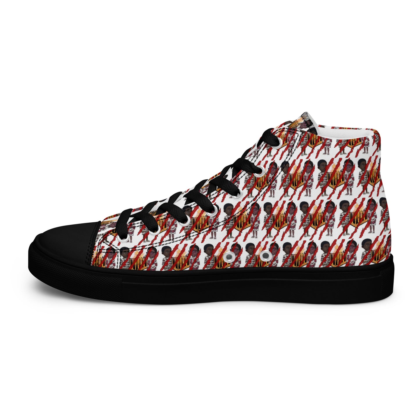 NBH all over print Men’s high top canvas shoes