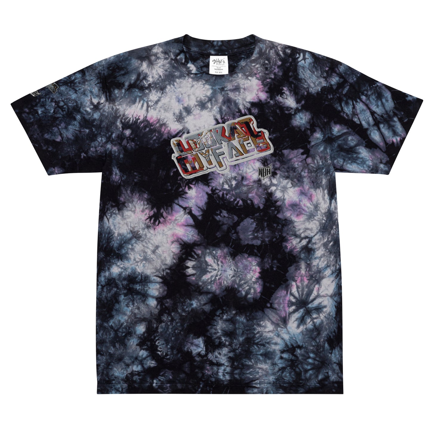 Look at my face Oversized tie-dye t-shirt