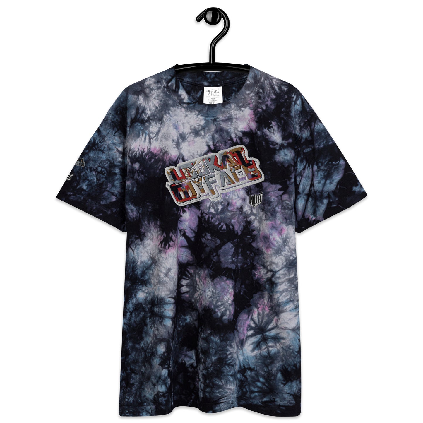 Look at my face Oversized tie-dye t-shirt