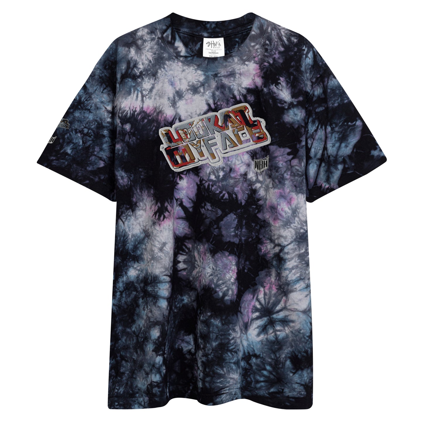 Look at my face Oversized tie-dye t-shirt