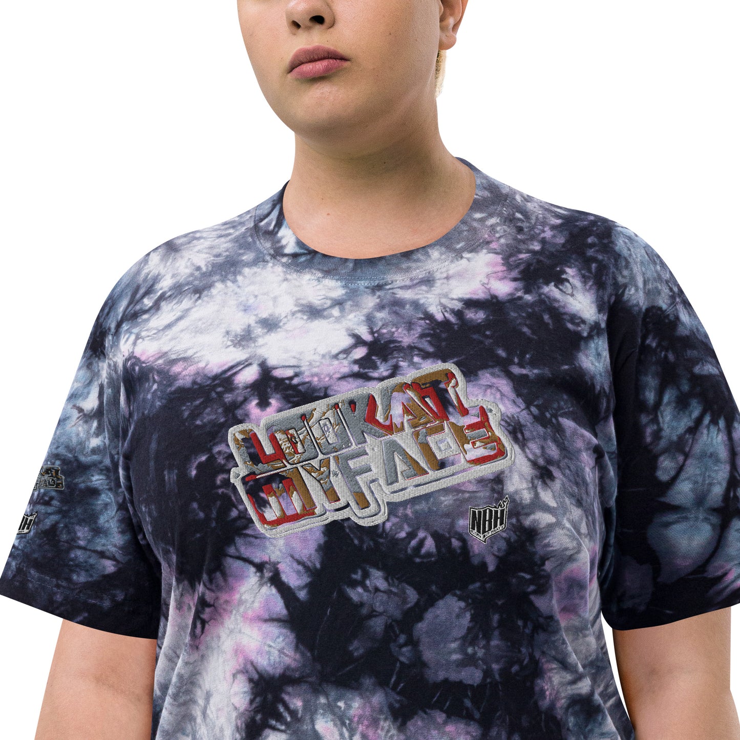 Look at my face Oversized tie-dye t-shirt