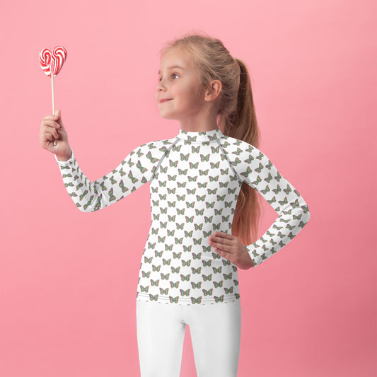 Butterfly by Mia N. Kids Rash Guard