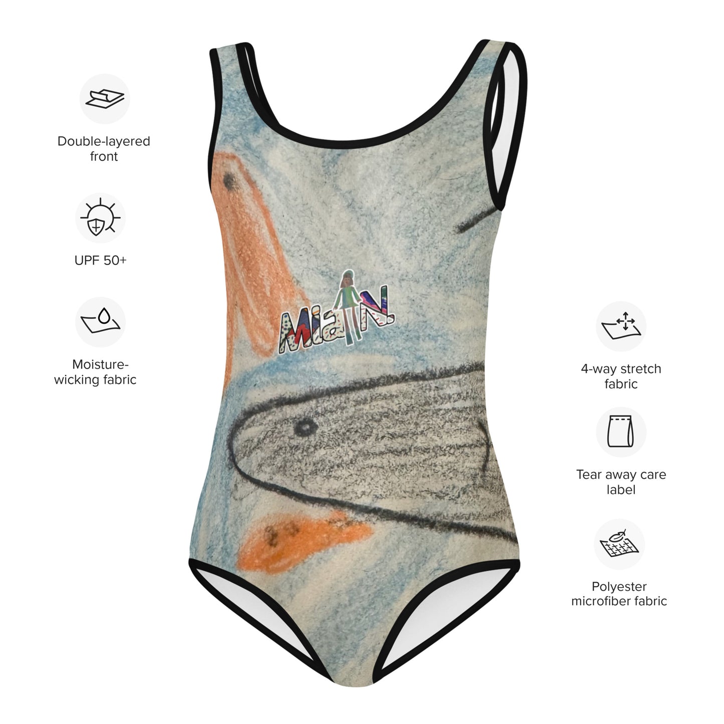 Mia N. All-Over Print Kids Swimsuit