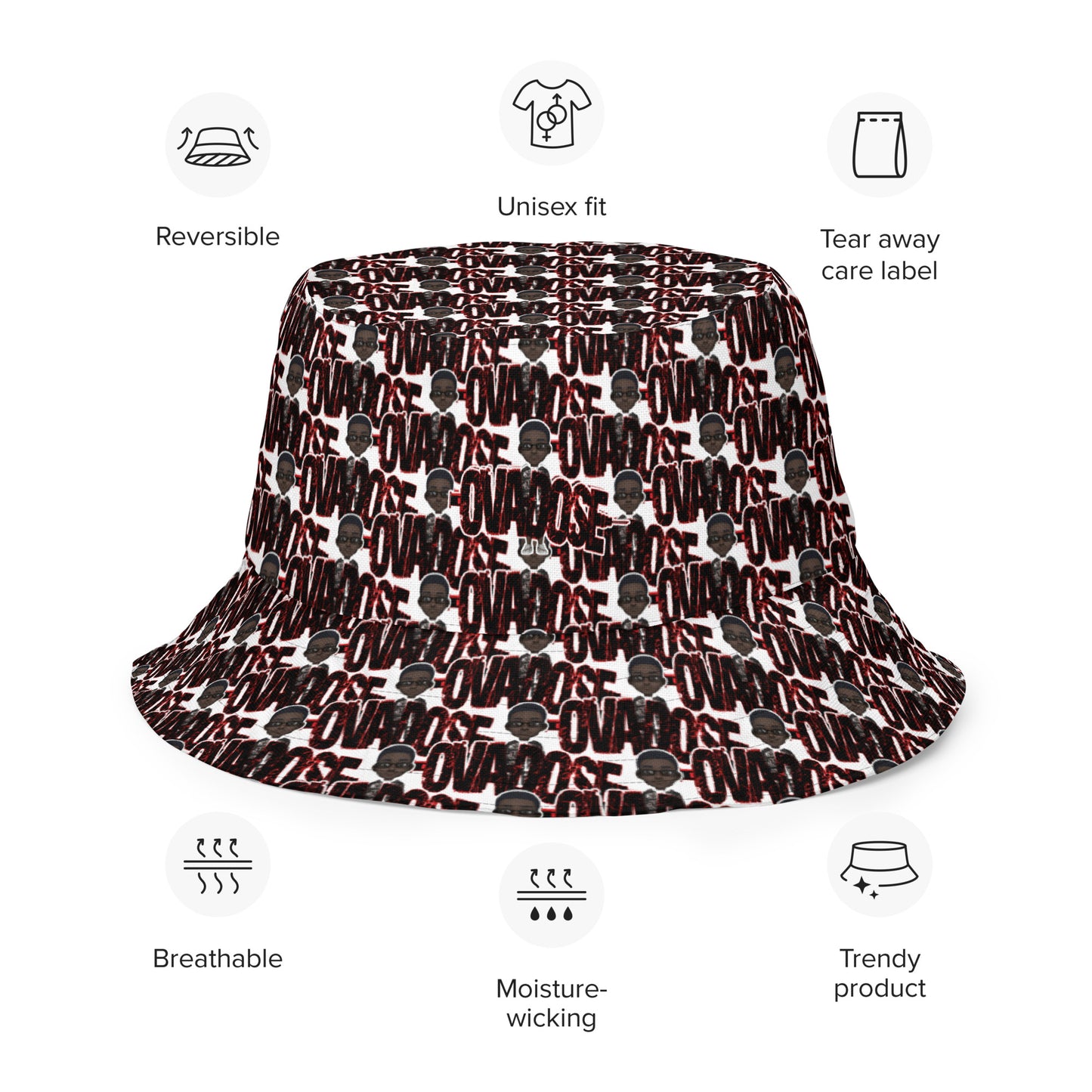 Ova-Dose Reversible bucket hat